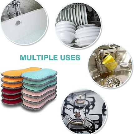 Eponges vaisselle réutilisables  12pcs