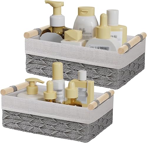 Yawinhe - Lot de 2 Panier de Rangement - E-menage