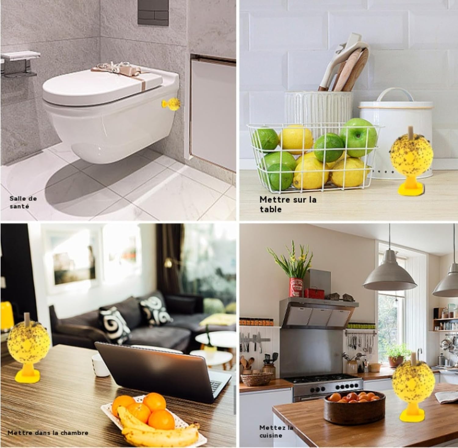 Ataoyus - Lot de 8 pièges à Mouches de Fruits - E-menage