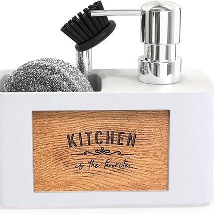 Distributeur de savon liquide blanc conçu pour la cuisine