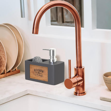 Distributeur de savon liquide blanc conçu pour la cuisine