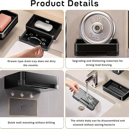 Porte-savon autocollant pour douche - E-menage