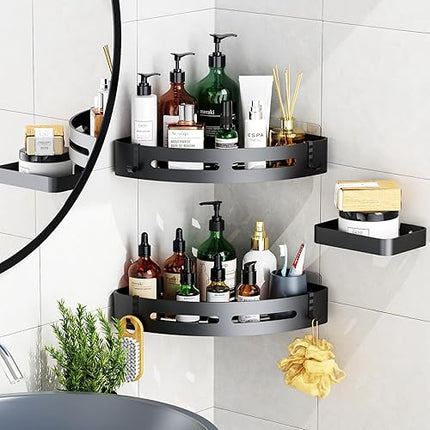 Uamector - Étagère de douche d'angle sans perçage - E-menage