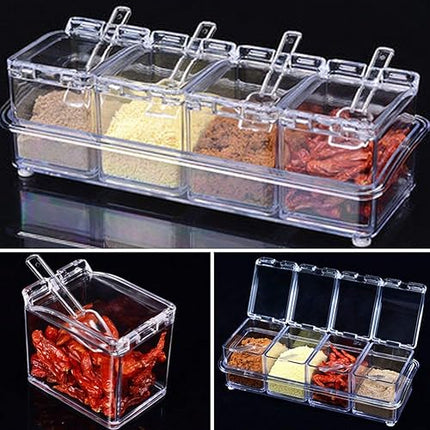 lot de  4 Box  d'assaisonnement
