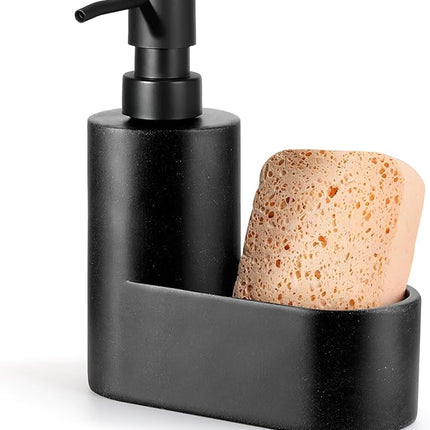 Distributeur de savon à vaisselle avec porte-éponge intégré