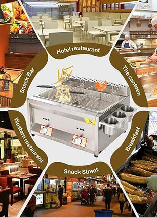 Friteuse à gaz professionnelle - E-menage