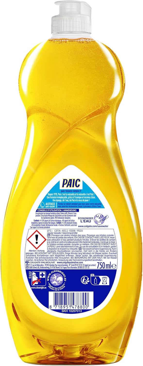 Liquide Vaisselle Paic Citron - E-menage