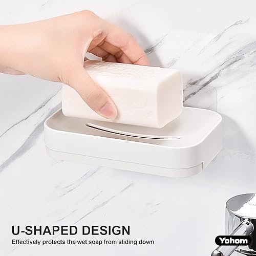 YOHOM Lot de 2 Porte-Savons Adhesif Salle de Bain - E-menage