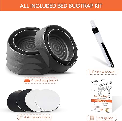 KALIGEN® - Kit de 4 Pièges anti punaises de lit - E-menage