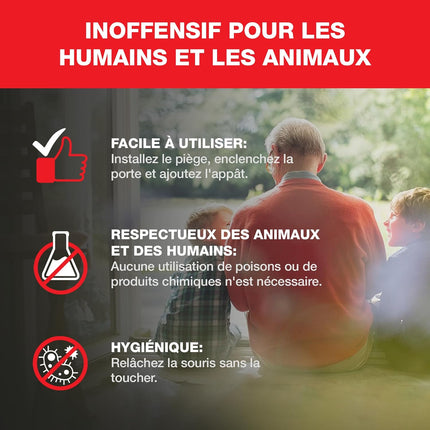 Cage vivante pour rats en bois et métal