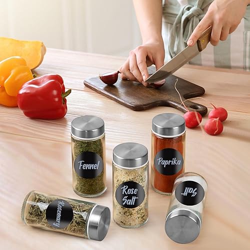 friberg -  kit de 24 pots à épices ronds en verre