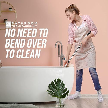 Bathroom tile cleaning brush