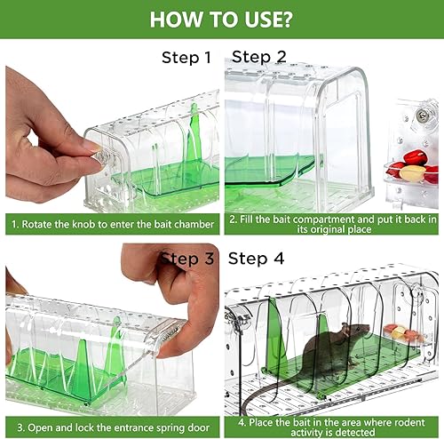 Lot de 2 pièges à souris vivant - E-menage