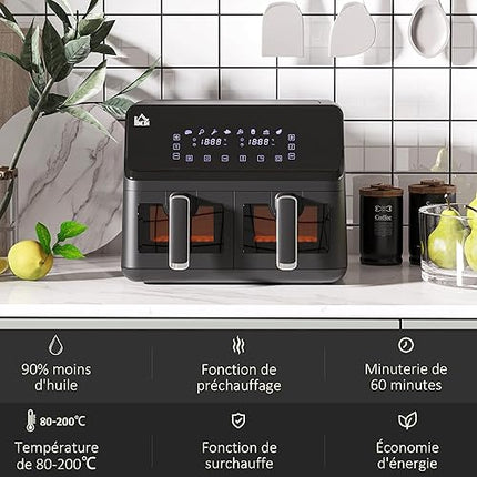 HOMCOM-  Friteuse à air 2500w ,8L