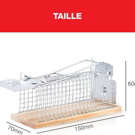 Cage vivante pour rats en bois et métal