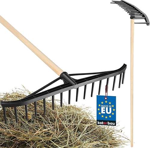 KOTARBAU® - Râteau robuste 610 mm , 18 dents avec manche - E-menage