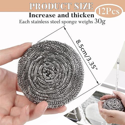 Set of 12 steel sponges