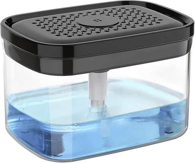 Distributeur de liquide vaisselle avec porte-éponge intégré