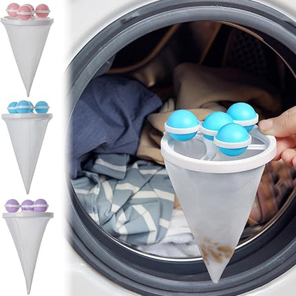 fuytsuo- lot de 3 sacs filtrants pour machine à laver - E-menage