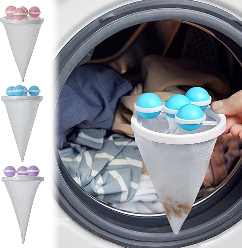 fuytsuo- lot de 3 sacs filtrants pour machine à laver - E-menage