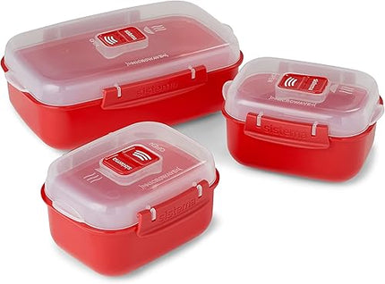 Sistema Heat and Eat - lot de 3 boîtes à déjeuner - E-menage