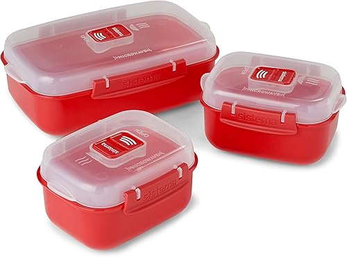 Sistema Heat and Eat - lot de 3 boîtes à déjeuner - E-menage