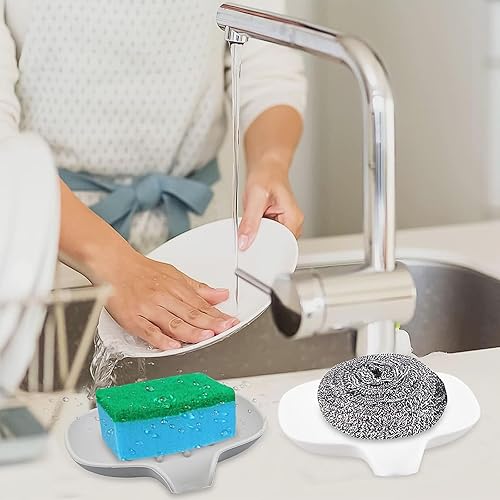 Fikiro Lot de 2 porte-savon en silicone - E-menage