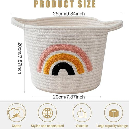 Panier à Linge en Coton Tissé