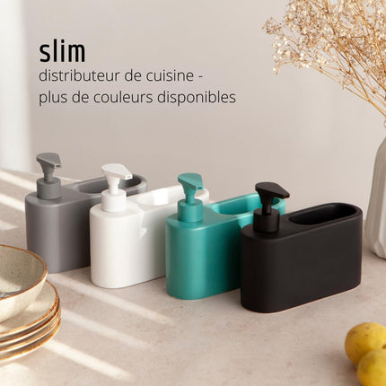 Distributeur de liquide vaisselle avec porte-éponge intégré