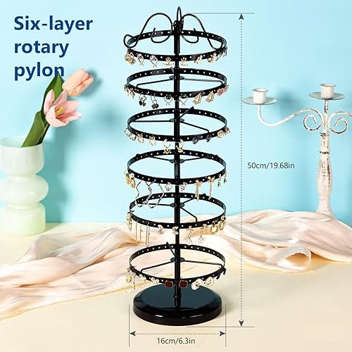 présentoir à bijoux rotatif à 6 niveaux - E-menage