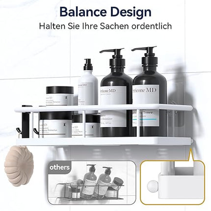 YASONIC - Lot de 3 étagères de douche sans perçage - E-menage