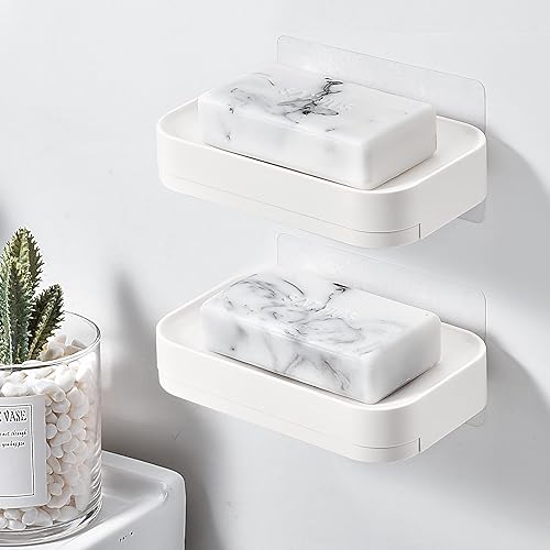 YOHOM Lot de 2 Porte-Savons Adhesif Salle de Bain