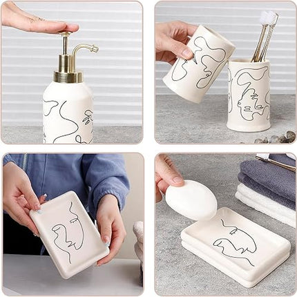 Santentre Ensemble de 4 pièces pour salle de bain