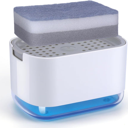 Distributeur de savon liquide 2 en 1 pour vaisselle