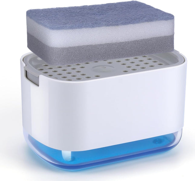 Distributeur de savon liquide 2 en 1 pour vaisselle
