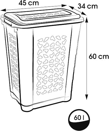 keeeper Panier à Linge avec Fente d'Insertion et Couvercle Rabattable