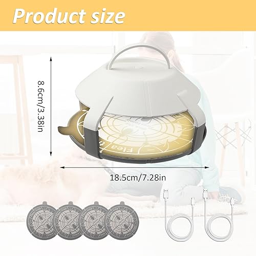 Lot de 2 pièges à puces pour la maison - E-menage