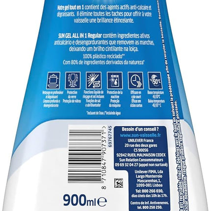 SUN - Gel Lave-Vaisselle Tout En 1