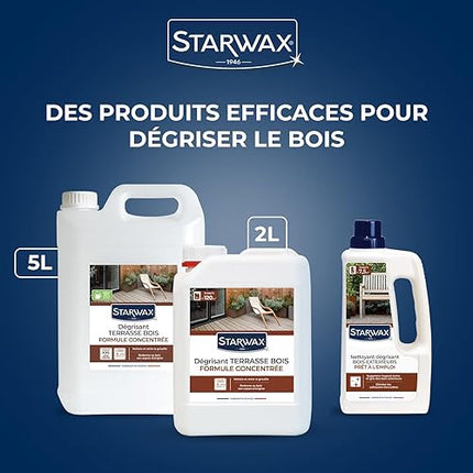 STARWAX - Dégrisant Concentré Pour Terrasse en Bois - 2L - E-menage
