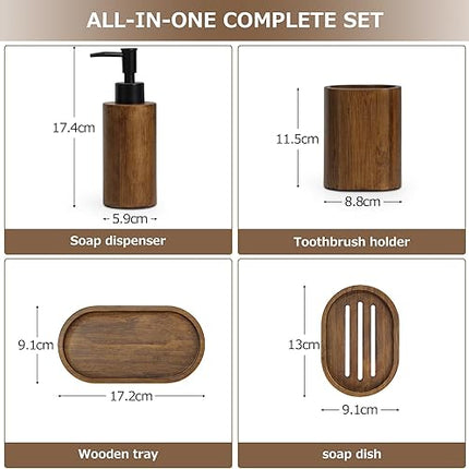 Ensemble d'accessoires de salle de bain, 4 pièces