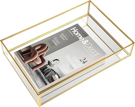 winter shore plateau décoratif doré - E-menage