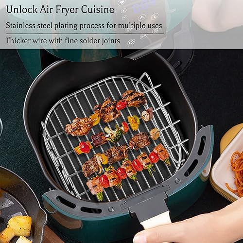 Support à brochettes pour friteuse à air 17 x 17 x 7 cm - E-menage