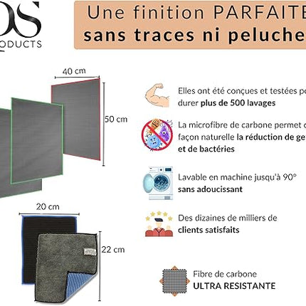 lot de 5 chiffons de nettoyage professionnels en microfibre