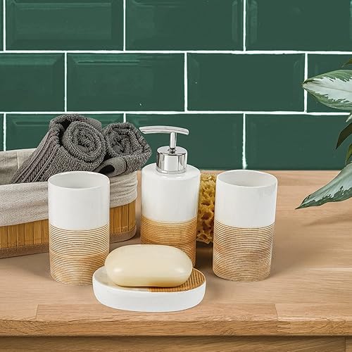 Axentia Accessoires Rimini-Bad Ustensiles de salle de bain 4 pièces - E-menage
