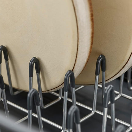 Séchoir à Vaisselle Extensible avec Compartiment à Couverts Amovible - E-menage