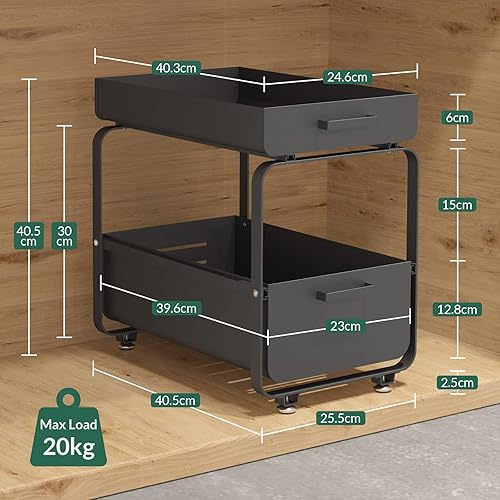 Todeco - Étagère de Rangement sous évier - E-menage