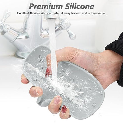 Fikiro Lot de 2 porte-savon en silicone - E-menage
