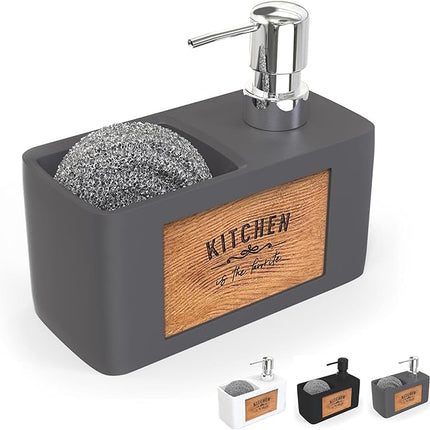 Distributeur de savon liquide blanc conçu pour la cuisine