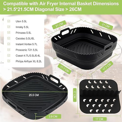 Bestash - Lot de 14 accessoires pour friteuse à air