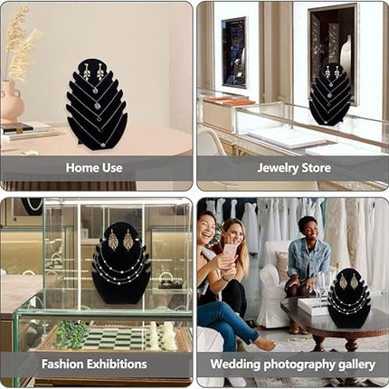 Rairsky - Lot de 2 présentoirs à bijoux en velours - E-menage